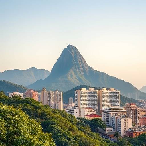 Fotografia de paisagem do Rio de Janeiro, com o P√£o de A√§√ºcar ao fundo.